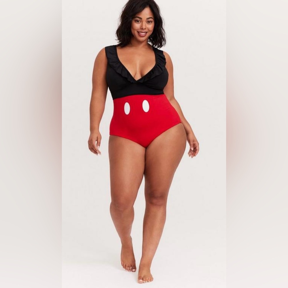 DISNEY MICKEY MOUSE THEMED ONE-PIECE SWIMSUIT, TORRID, SIZE 2
